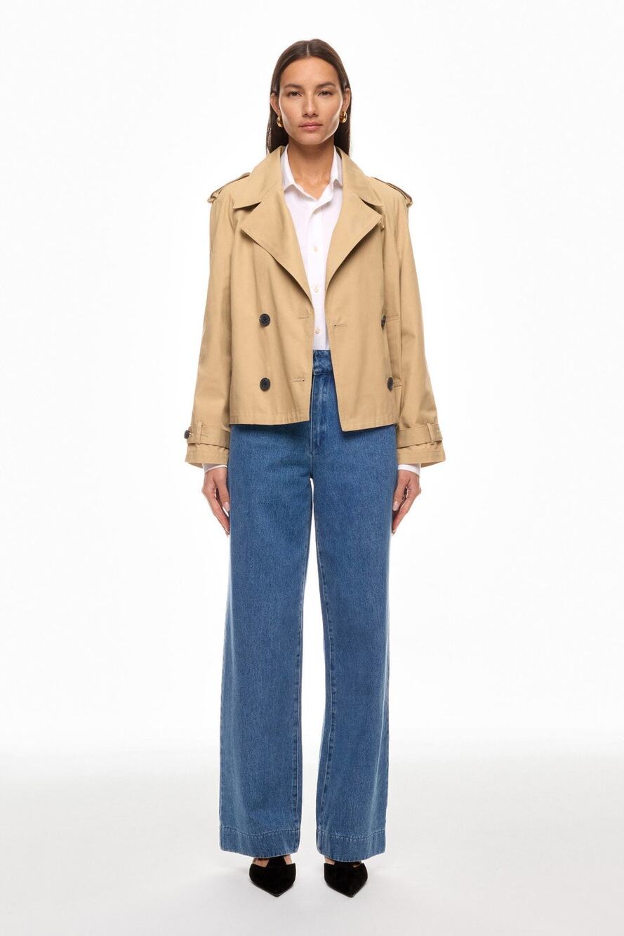 Fifteen Twenty - Chelsea Cropped Trench Jacket - Size Medium